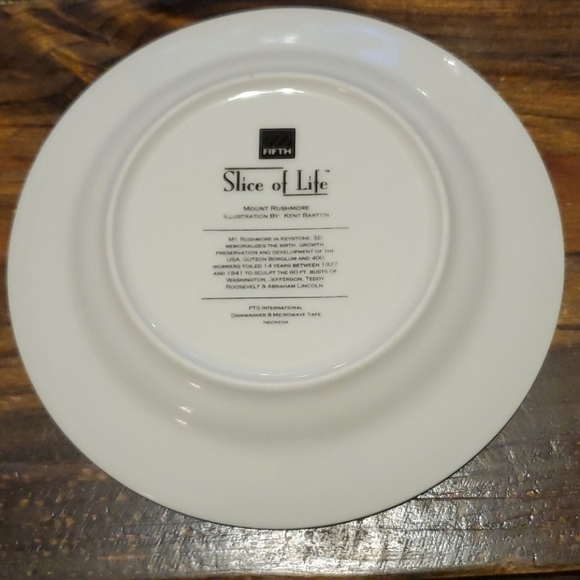 222 Fifth Slice of Life Mount Rushmore Salad Plate - Picture 2 of 4